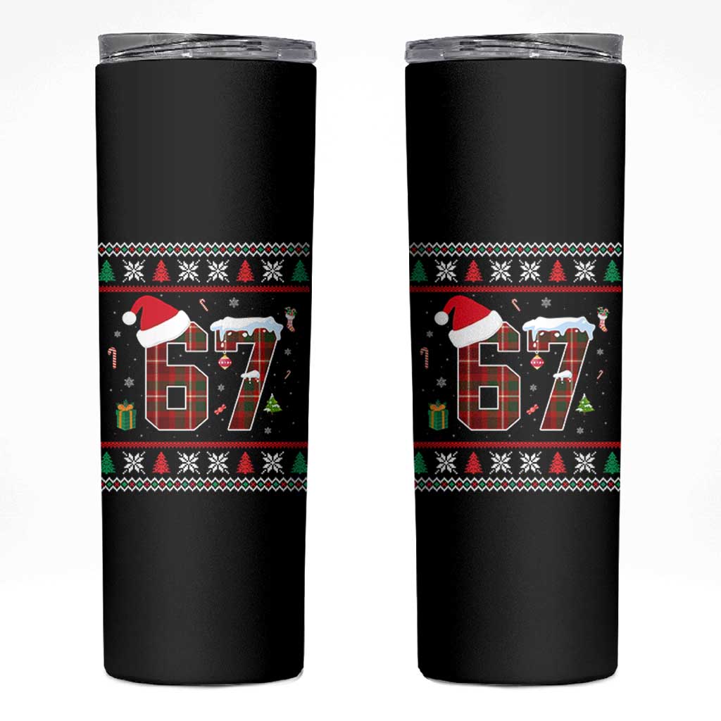 Funny Six Seven Meme Christmas Ugly Sweater Skinny Tumbler Trendy Tiktok Gift - Wonder Print Shop