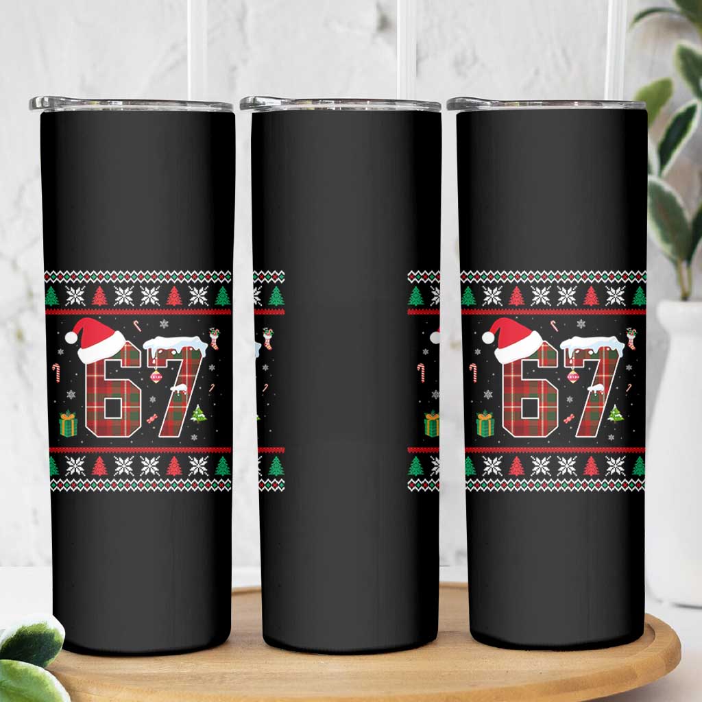 Funny Six Seven Meme Christmas Ugly Sweater Skinny Tumbler Trendy Tiktok Gift - Wonder Print Shop