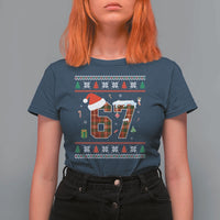 Funny Six Seven Meme Christmas Ugly Sweater T Shirt For Women Trendy Tiktok Gift - Wonder Print Shop
