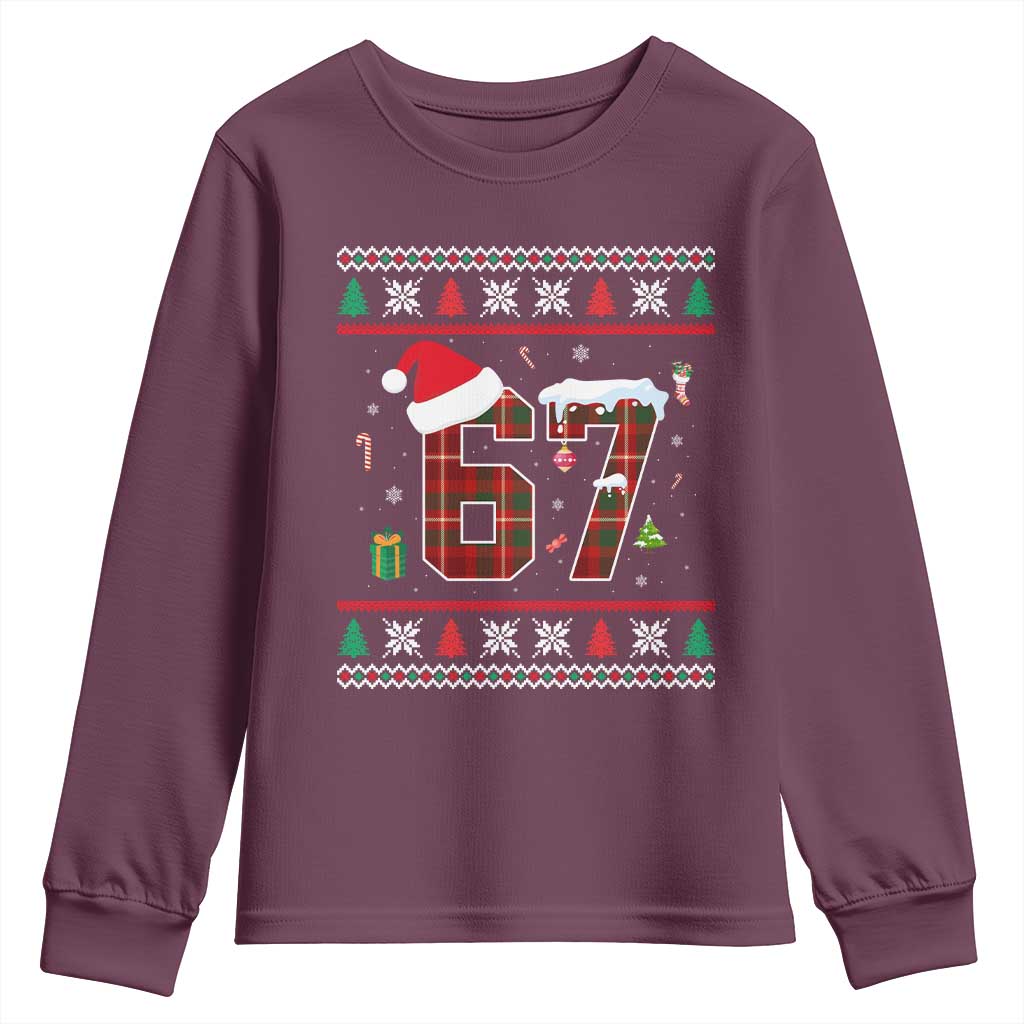 Funny Six Seven Meme Christmas Ugly Sweater Youth Sweatshirt Trendy Tiktok Gift - Wonder Print Shop