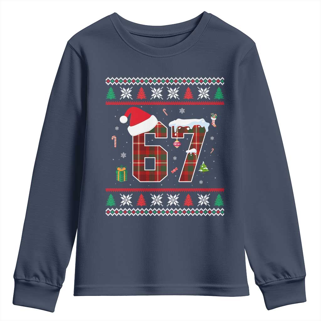 Funny Six Seven Meme Christmas Ugly Sweater Youth Sweatshirt Trendy Tiktok Gift - Wonder Print Shop