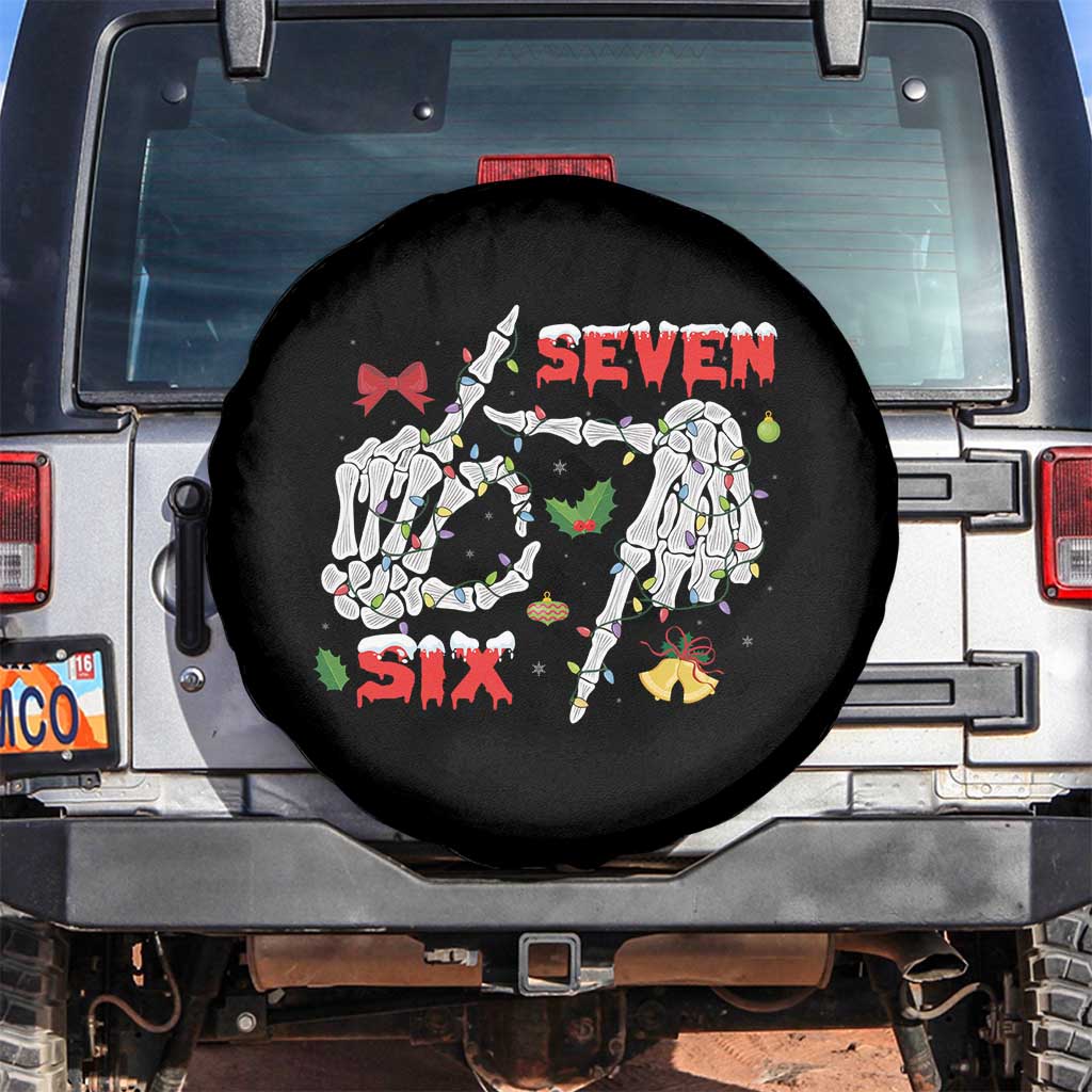 Six And Seven Meme Skeleton Spare Tire Cover Funny Trendy Christmas Party Gift - Wonder Print Shop