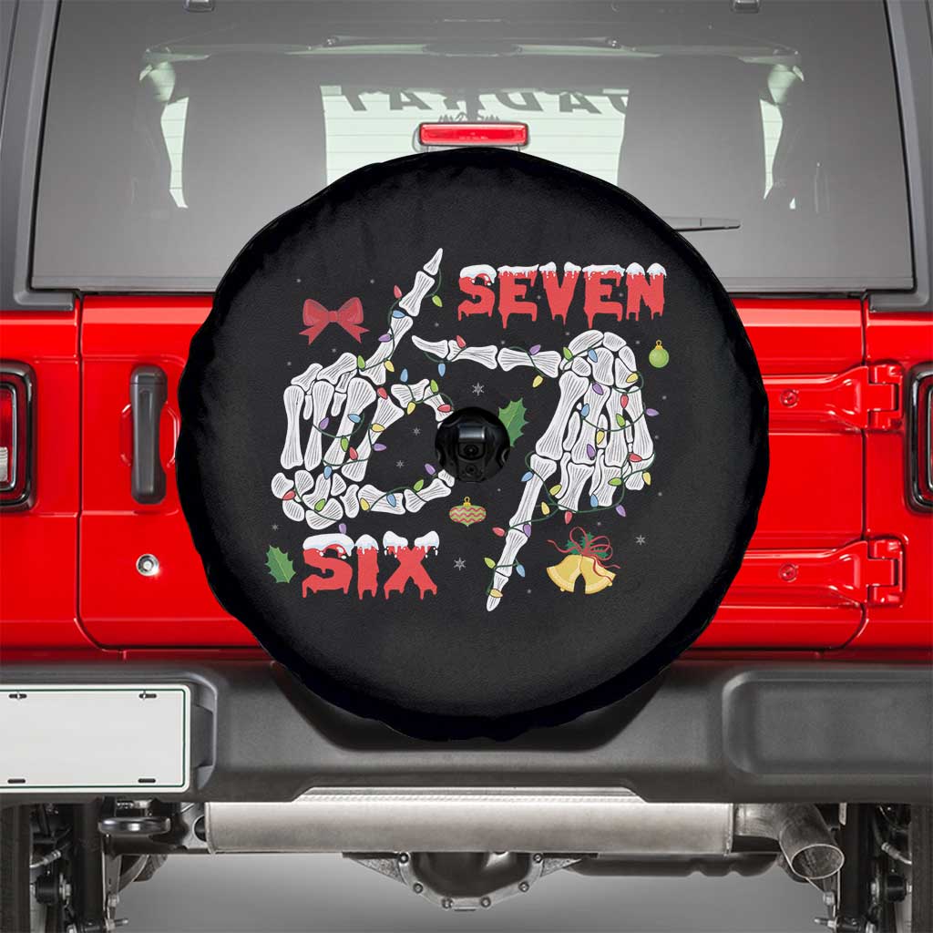 Six And Seven Meme Skeleton Spare Tire Cover Funny Trendy Christmas Party Gift - Wonder Print Shop