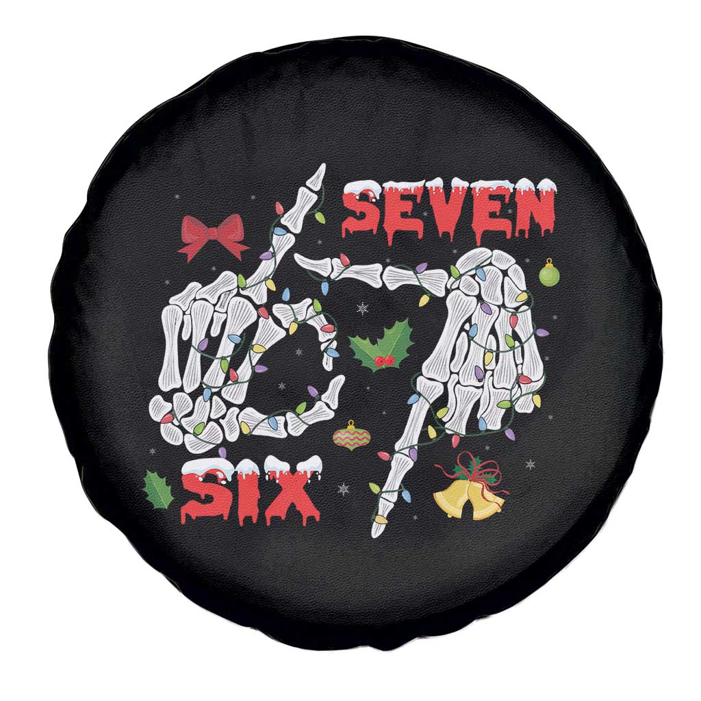 Six And Seven Meme Skeleton Spare Tire Cover Funny Trendy Christmas Party Gift - Wonder Print Shop