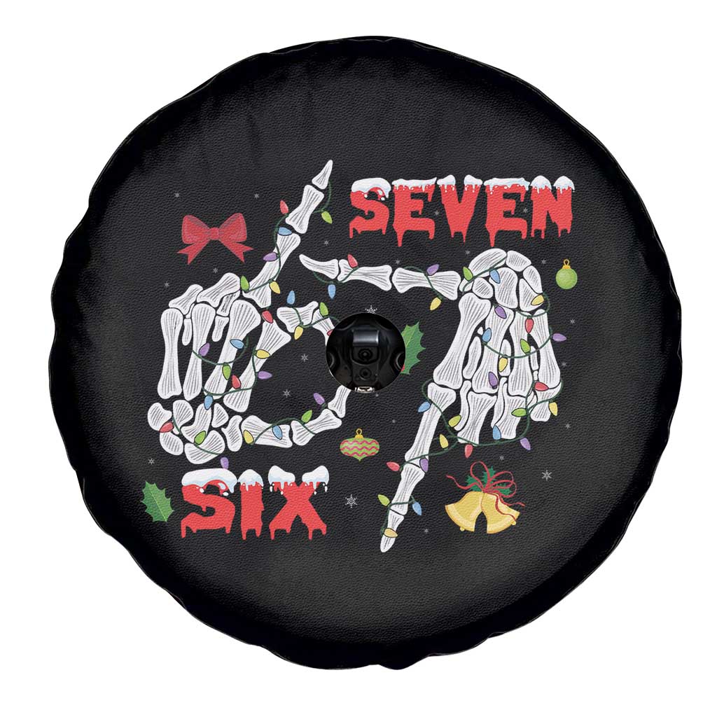 Six And Seven Meme Skeleton Spare Tire Cover Funny Trendy Christmas Party Gift - Wonder Print Shop