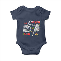 Six And Seven Meme Skeleton Baby Onesie Funny Trendy Christmas Party Gift - Wonder Print Shop