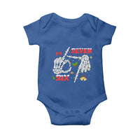 Six And Seven Meme Skeleton Baby Onesie Funny Trendy Christmas Party Gift - Wonder Print Shop