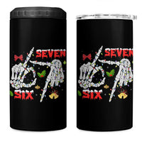Six And Seven Meme Skeleton 4 in 1 Can Cooler Tumbler Funny Trendy Christmas Party Gift - Wonder Print Shop