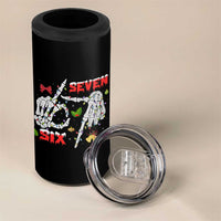 Six And Seven Meme Skeleton 4 in 1 Can Cooler Tumbler Funny Trendy Christmas Party Gift - Wonder Print Shop