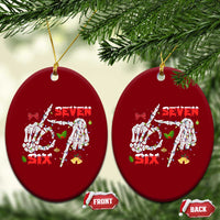 Six And Seven Meme Skeleton Ceramic Ornament Funny Trendy Xmas Party Gift - Wonder Print Shop