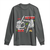 Six And Seven Meme Skeleton Long Sleeve Shirt Funny Trendy Christmas Party Gift - Wonder Print Shop