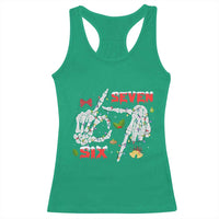 Six And Seven Meme Skeleton Racerback Tank Top Funny Trendy Christmas Party Gift - Wonder Print Shop