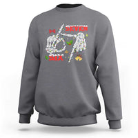 Six And Seven Meme Skeleton Sweatshirt Funny Trendy Christmas Party Gift - Wonder Print Shop
