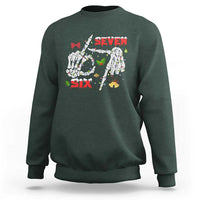 Six And Seven Meme Skeleton Sweatshirt Funny Trendy Christmas Party Gift - Wonder Print Shop