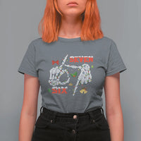 Six And Seven Meme Skeleton T Shirt For Women Funny Trendy Christmas Party Gift - Wonder Print Shop