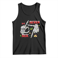 Six And Seven Meme Skeleton Tank Top Funny Trendy Christmas Party Gift - Wonder Print Shop