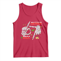 Six And Seven Meme Skeleton Tank Top Funny Trendy Christmas Party Gift - Wonder Print Shop