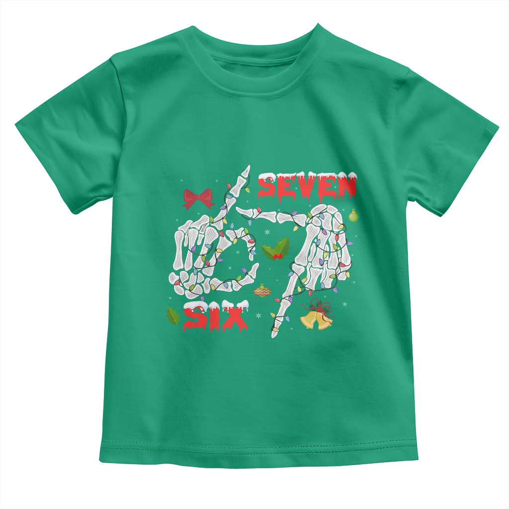 Six And Seven Meme Skeleton Toddler T Shirt Funny Trendy Christmas Party Gift - Wonder Print Shop