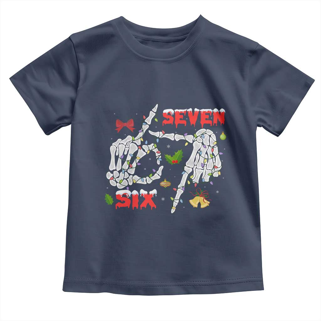 Six And Seven Meme Skeleton Toddler T Shirt Funny Trendy Christmas Party Gift - Wonder Print Shop