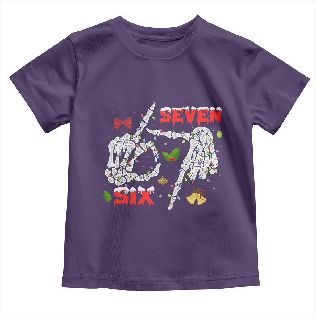 Six And Seven Meme Skeleton Toddler T Shirt Funny Trendy Christmas Party Gift - Wonder Print Shop