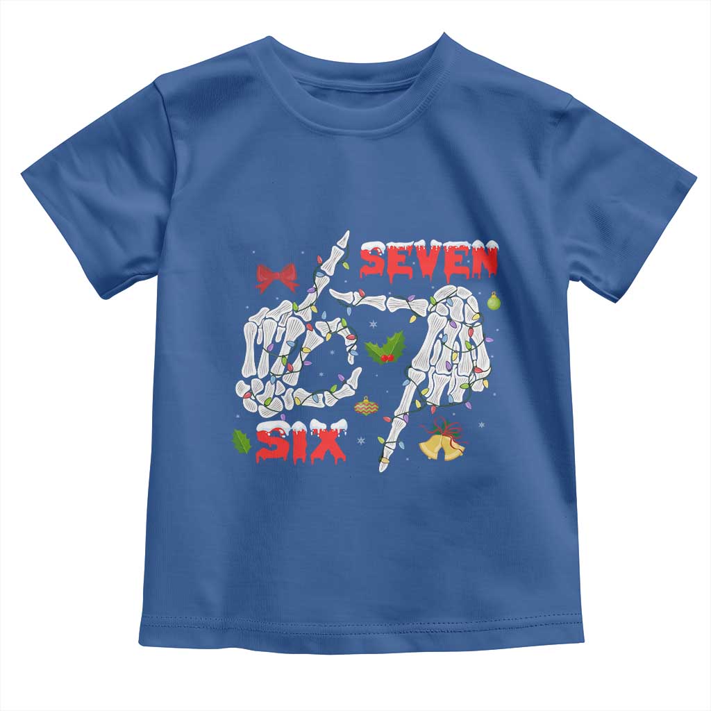 Six And Seven Meme Skeleton Toddler T Shirt Funny Trendy Christmas Party Gift - Wonder Print Shop