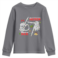 Six And Seven Meme Skeleton Youth Sweatshirt Funny Trendy Christmas Party Gift - Wonder Print Shop
