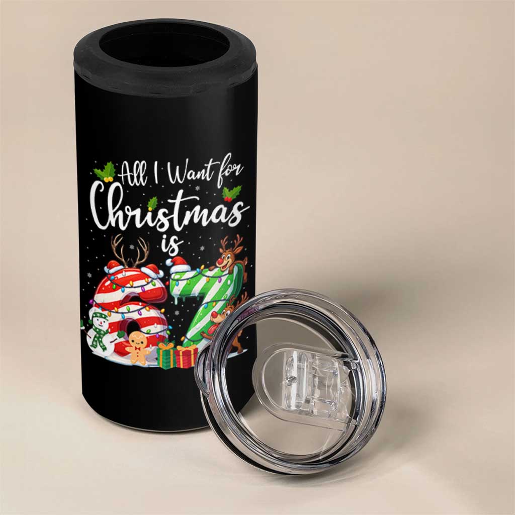 All I Want For Christmas Is 67 4 in 1 Can Cooler Tumbler Trending Meme Holiday Gift - Wonder Print Shop