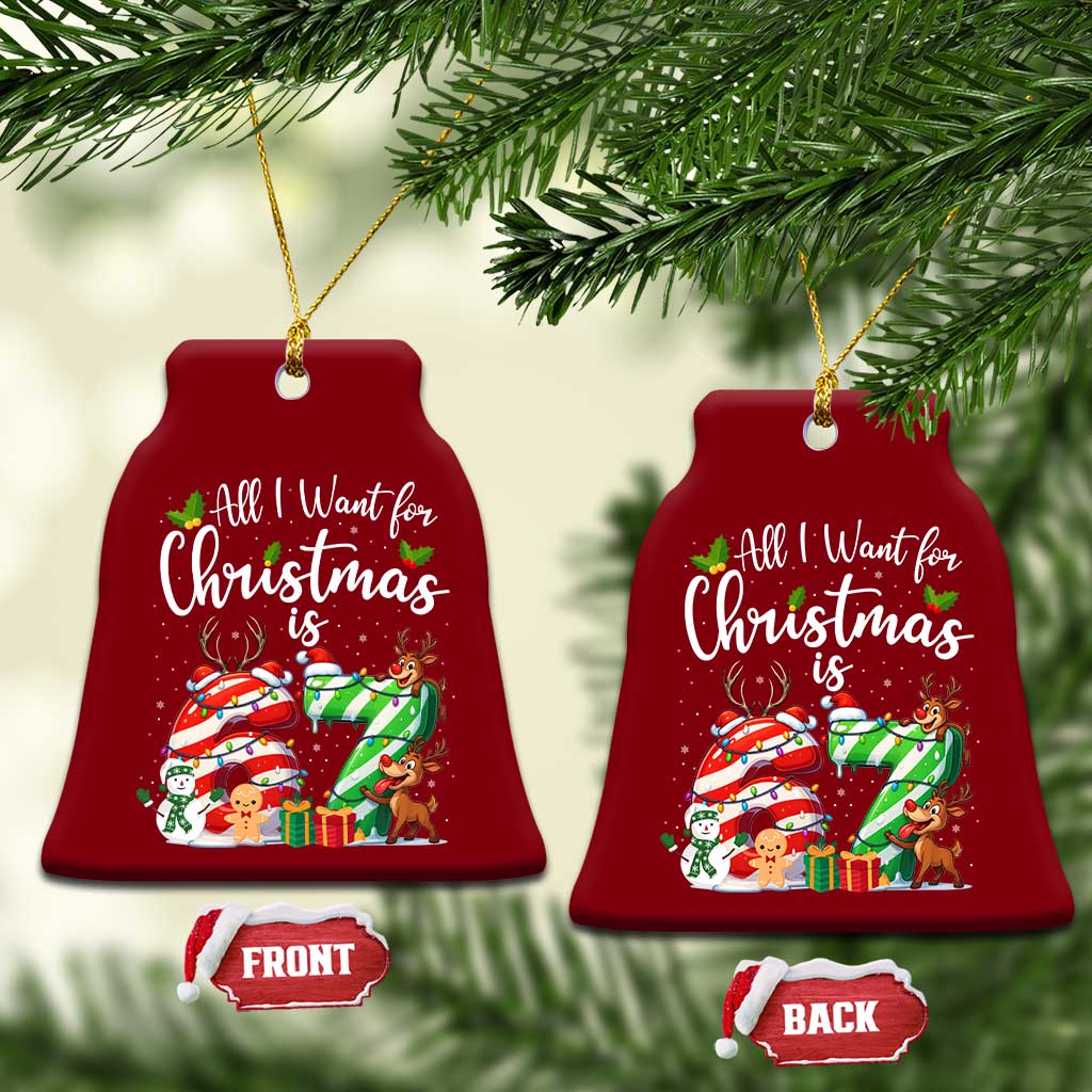All I Want For Xmas Is 67 Ceramic Ornament Trending Meme Holiday Gift - Wonder Print Shop