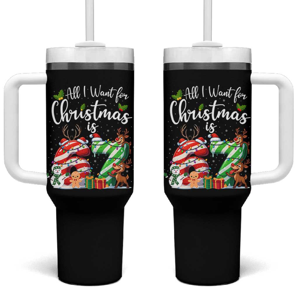 All I Want For Christmas Is 67 Tumbler With Handle Trending Meme Holiday Gift - Wonder Print Shop