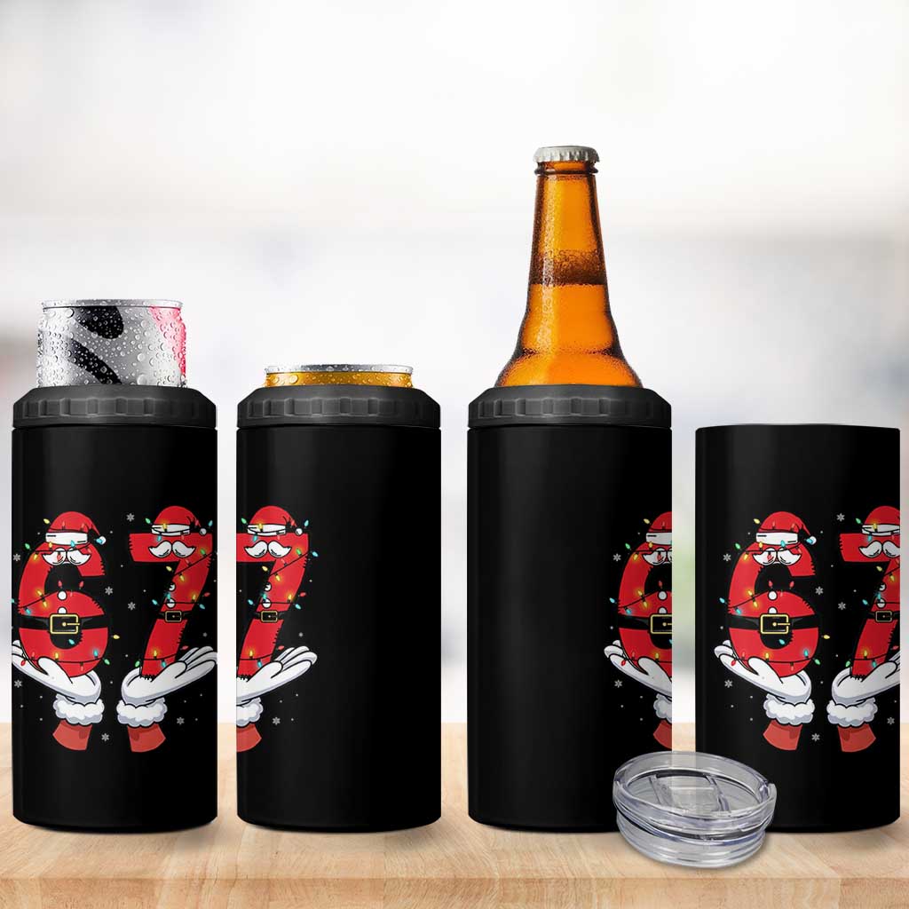 Funny 67 Meme 4 in 1 Can Cooler Tumbler Funny Christmas Party Holiday Gift - Wonder Print Shop
