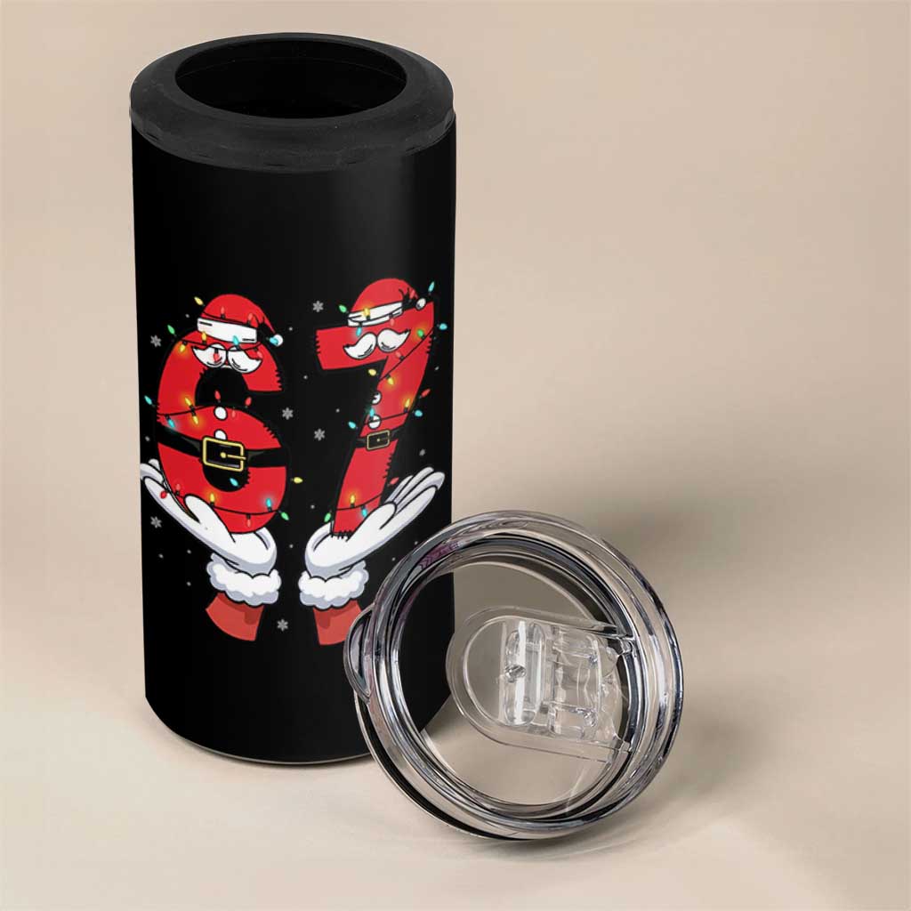 Funny 67 Meme 4 in 1 Can Cooler Tumbler Funny Christmas Party Holiday Gift - Wonder Print Shop