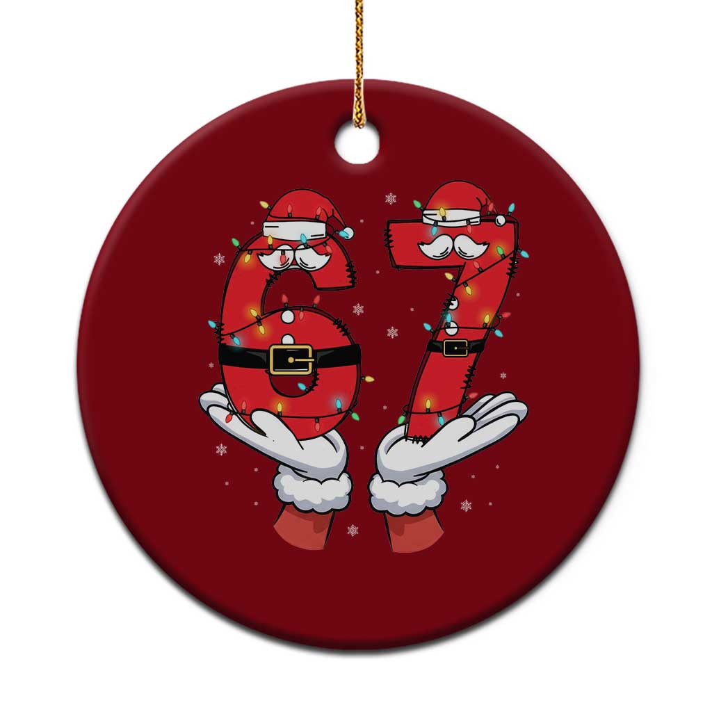 Funny 67 Meme Ceramic Ornament Funny Xmas Party Holiday Gift - Wonder Print Shop
