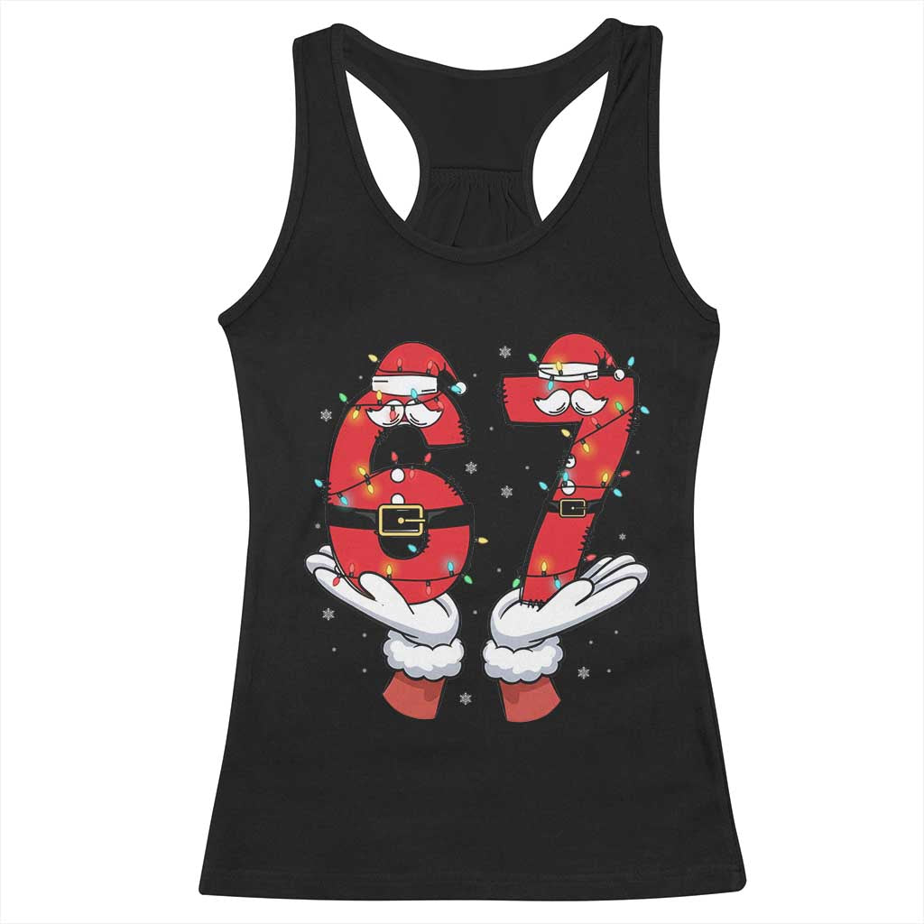 Funny 67 Meme Racerback Tank Top Funny Christmas Party Holiday Gift - Wonder Print Shop