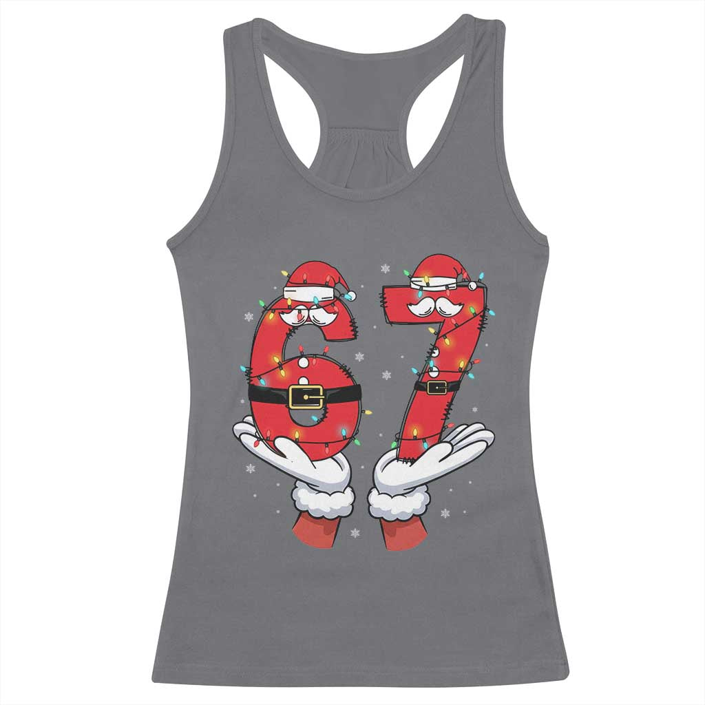 Funny 67 Meme Racerback Tank Top Funny Christmas Party Holiday Gift - Wonder Print Shop