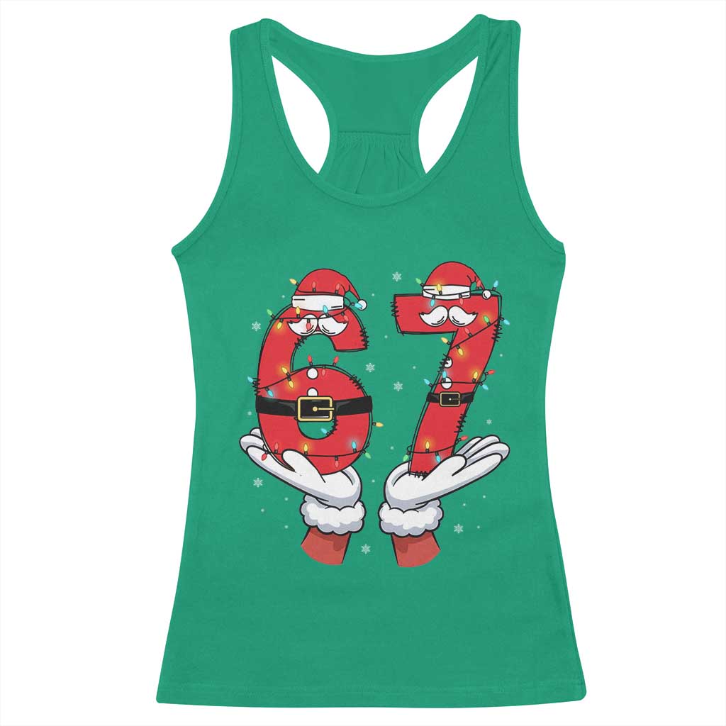 Funny 67 Meme Racerback Tank Top Funny Christmas Party Holiday Gift - Wonder Print Shop