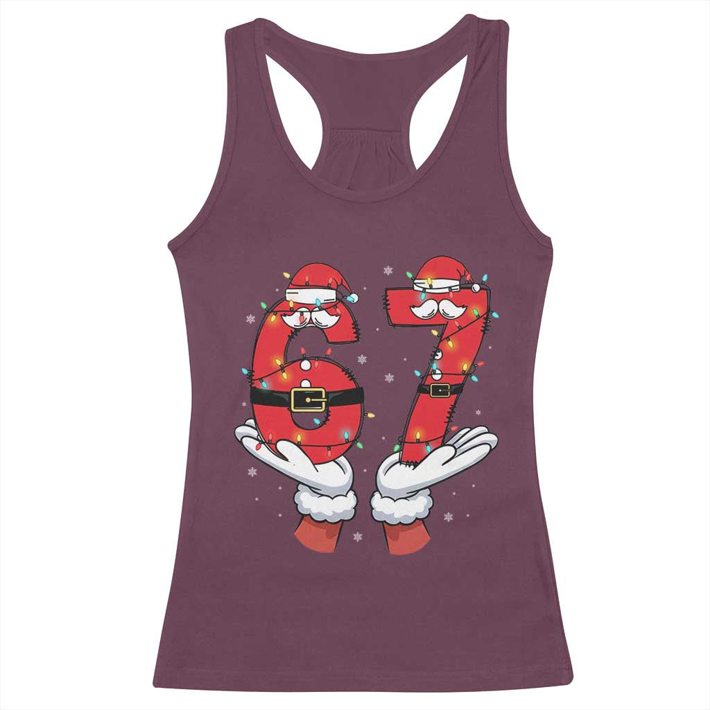 Funny 67 Meme Racerback Tank Top Funny Christmas Party Holiday Gift - Wonder Print Shop