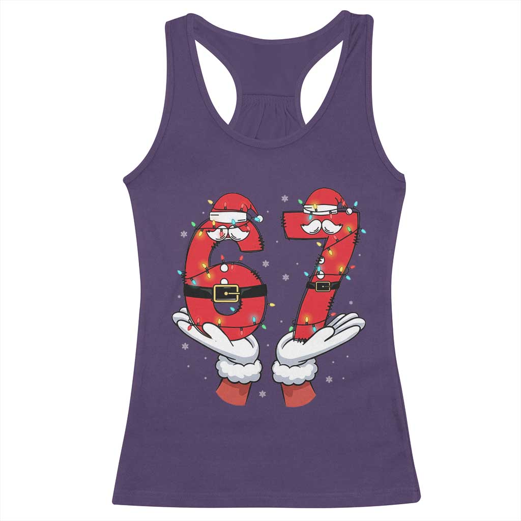 Funny 67 Meme Racerback Tank Top Funny Christmas Party Holiday Gift - Wonder Print Shop
