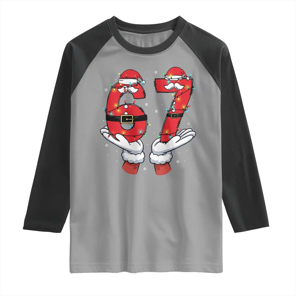 Funny 67 Meme Raglan Shirt Funny Christmas Party Holiday Gift - Wonder Print Shop