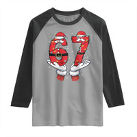 Funny 67 Meme Raglan Shirt Funny Christmas Party Holiday Gift - Wonder Print Shop