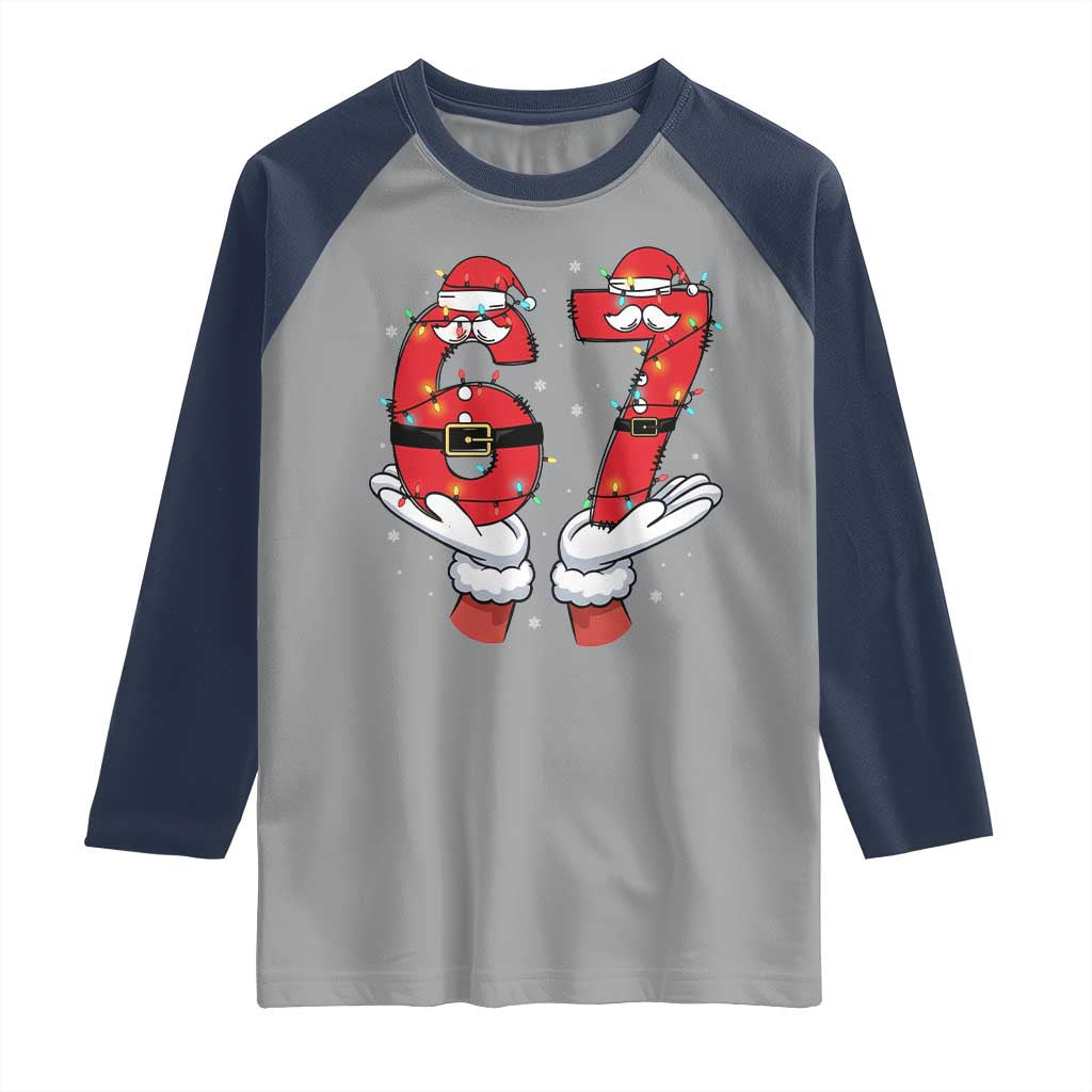 Funny 67 Meme Raglan Shirt Funny Christmas Party Holiday Gift - Wonder Print Shop