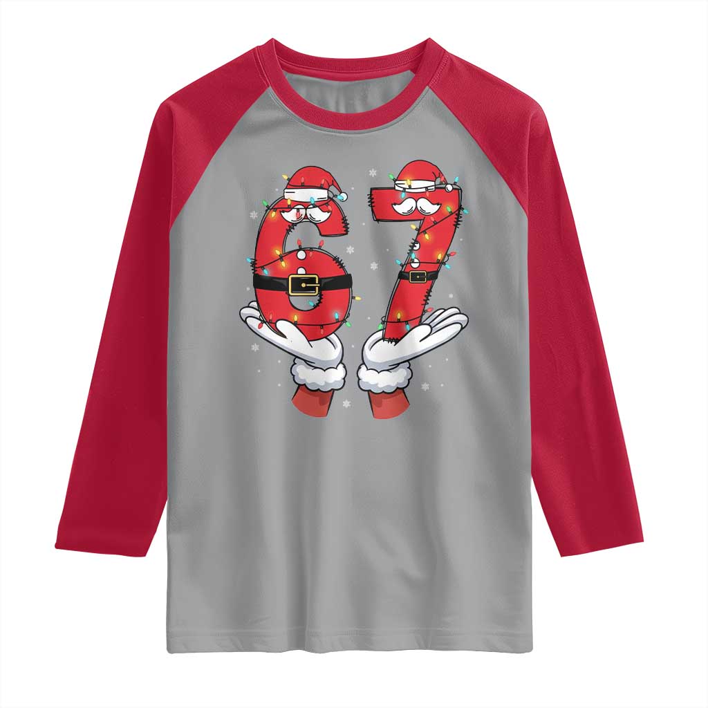 Funny 67 Meme Raglan Shirt Funny Christmas Party Holiday Gift - Wonder Print Shop