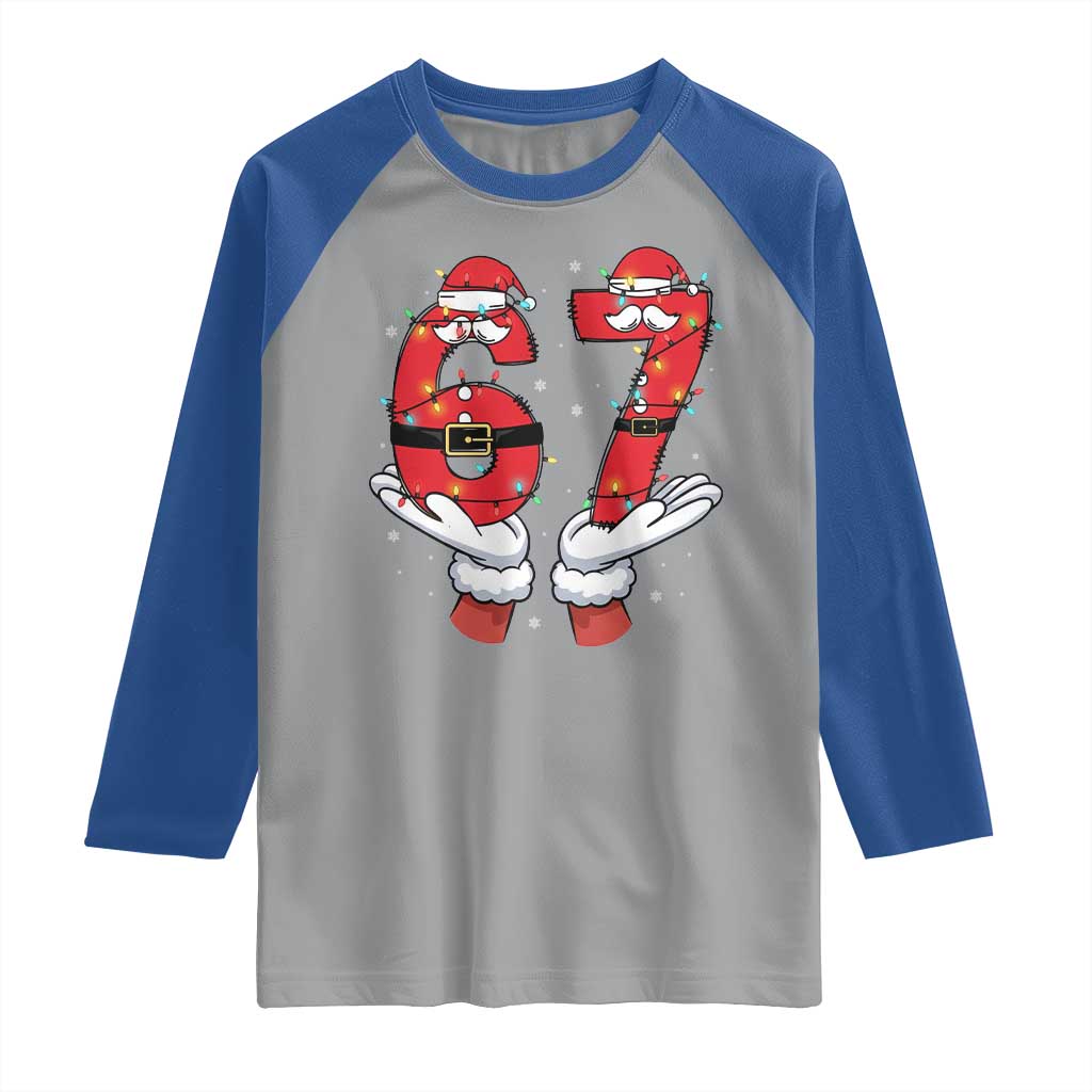 Funny 67 Meme Raglan Shirt Funny Christmas Party Holiday Gift - Wonder Print Shop