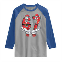 Funny 67 Meme Raglan Shirt Funny Christmas Party Holiday Gift - Wonder Print Shop