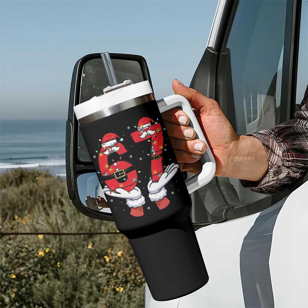 Funny 67 Meme Tumbler With Handle Funny Christmas Party Holiday Gift - Wonder Print Shop