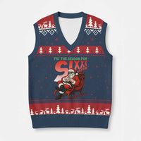 Tis The Season For Sixx Seven Meme V-Neck Knit Sweater Vest Funny Trendy Xmas Party Gift - Wonder Print Shop