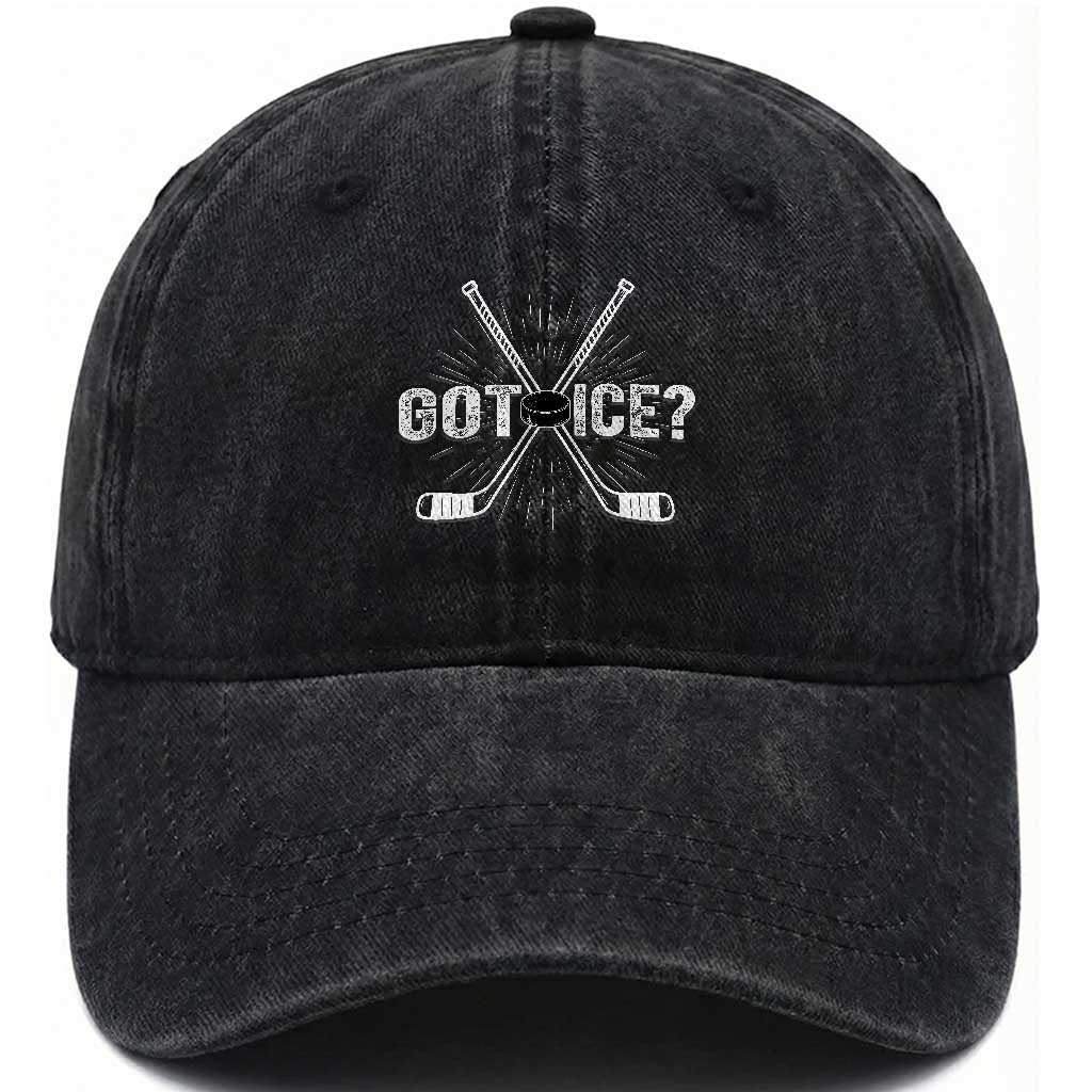 Funny Got Ice Hockey Player Gift Washed Cotton Baseball Cap