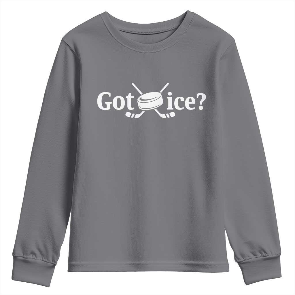 Got Ice Youth Sweatshirt Funny Hockey Lover Gift - Wonder Print Shop
