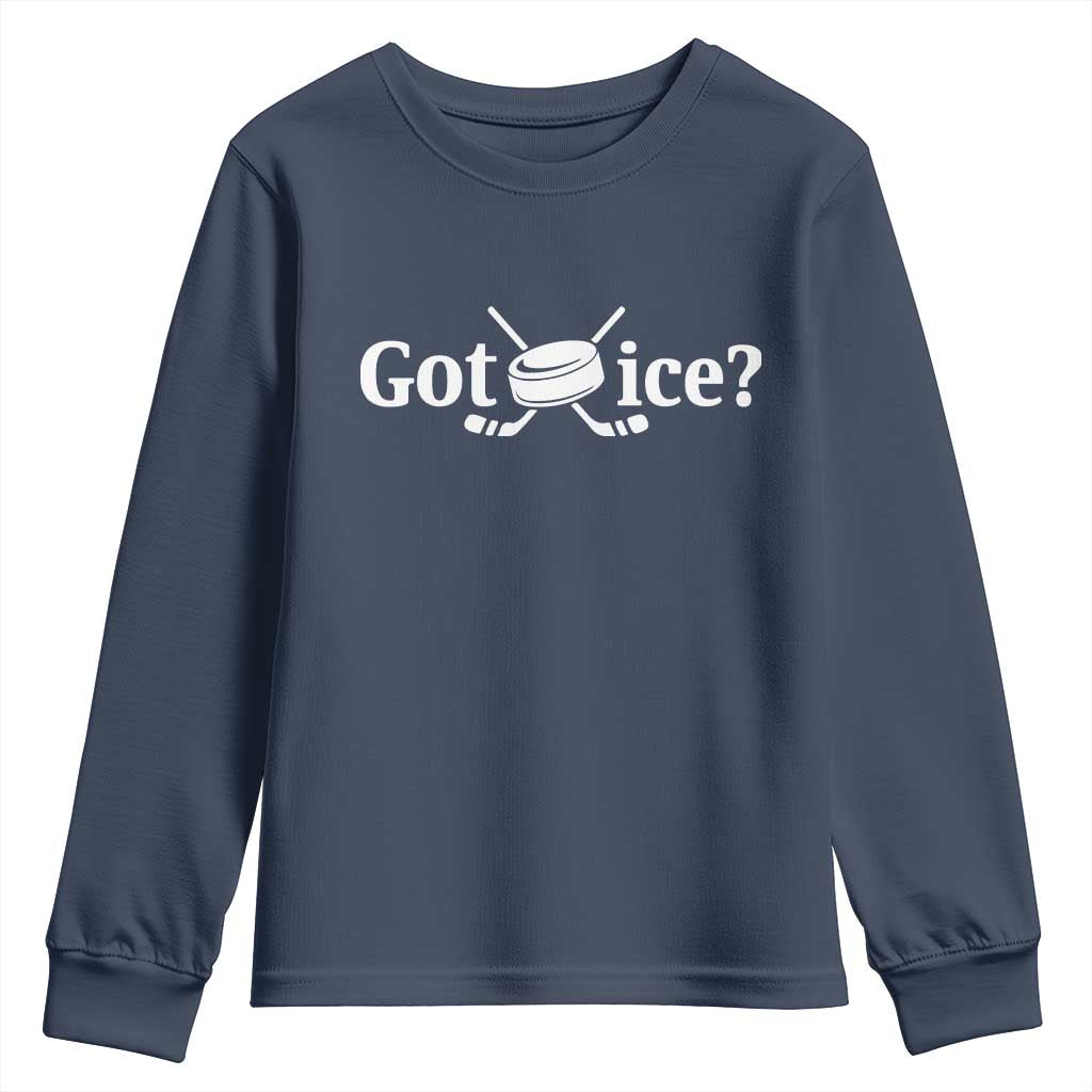 Got Ice Youth Sweatshirt Funny Hockey Lover Gift - Wonder Print Shop