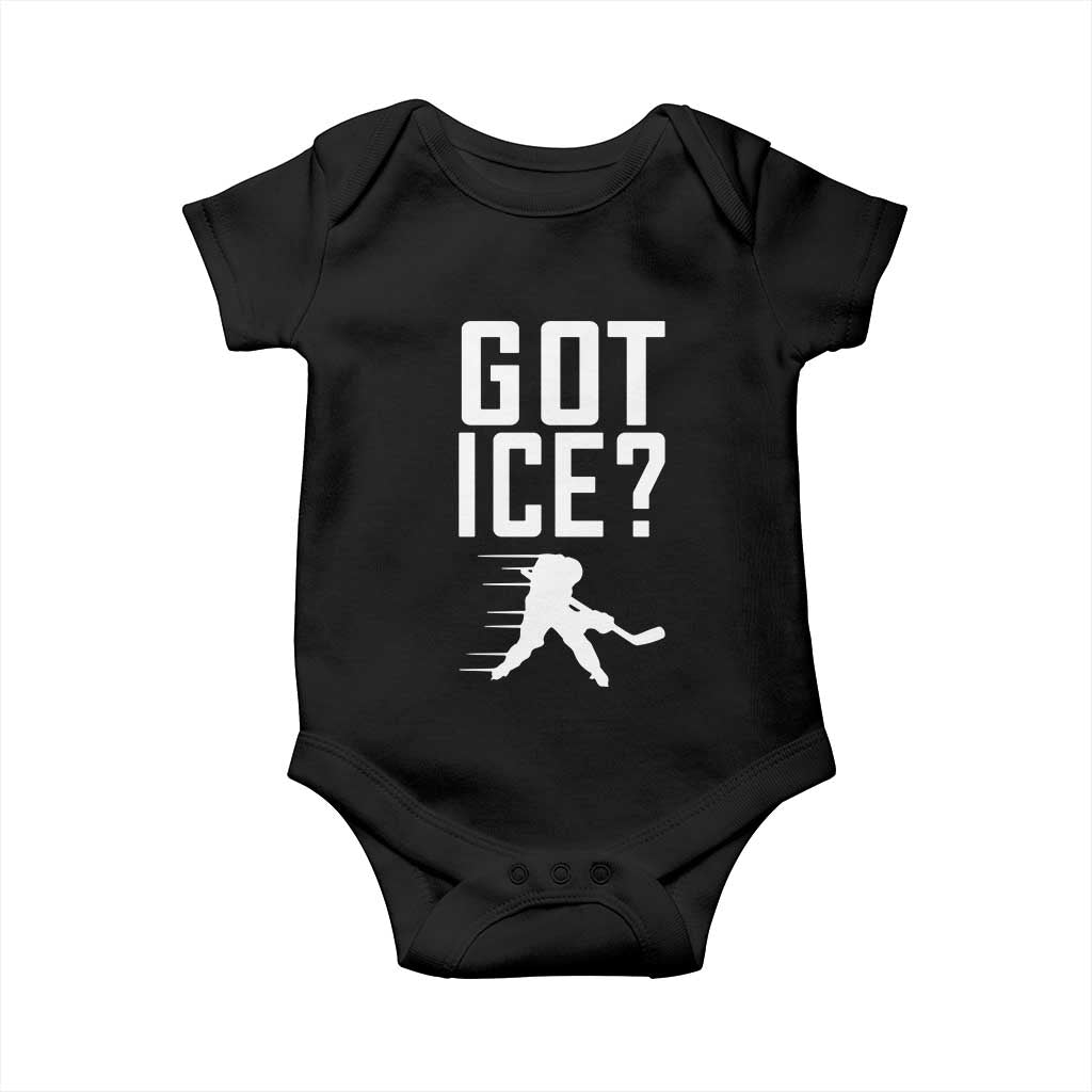 Got Ice Baby Onesie Funny Youth Ice Hockey Gift - Wonder Print Shop