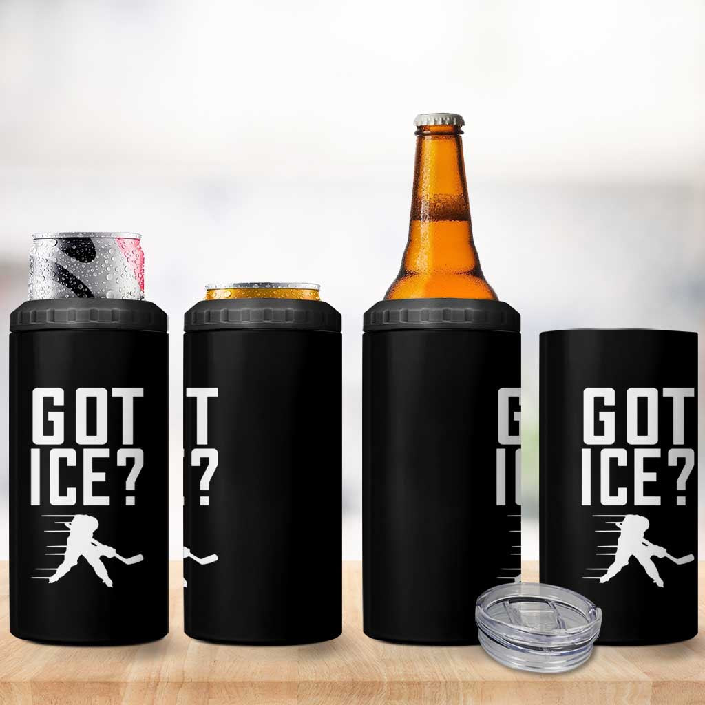 Got Ice 4 in 1 Can Cooler Tumbler Funny Youth Ice Hockey Gift - Wonder Print Shop